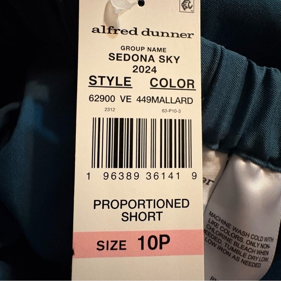 Alfred Dunner Sedona Sky 2024 Comfortable Elastic Waist with Pockets NWT - Picture 7 of 10